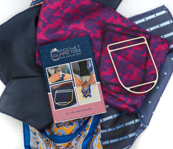 Pocket Square Tools and packaging on pocket squares
